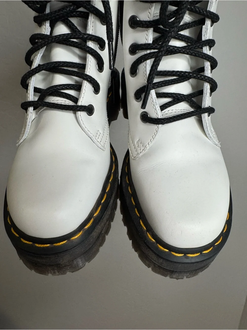 Dr. Martens White Jadon Platform Boots Women’s Size US 7 EU 38